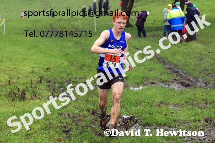 Mens under-17s 2023 NECAA Cross Country Relays, Thornley Hall Farm, Peterlee, County Durham. Photo: David T. Hewitson/Sports for All Pics
